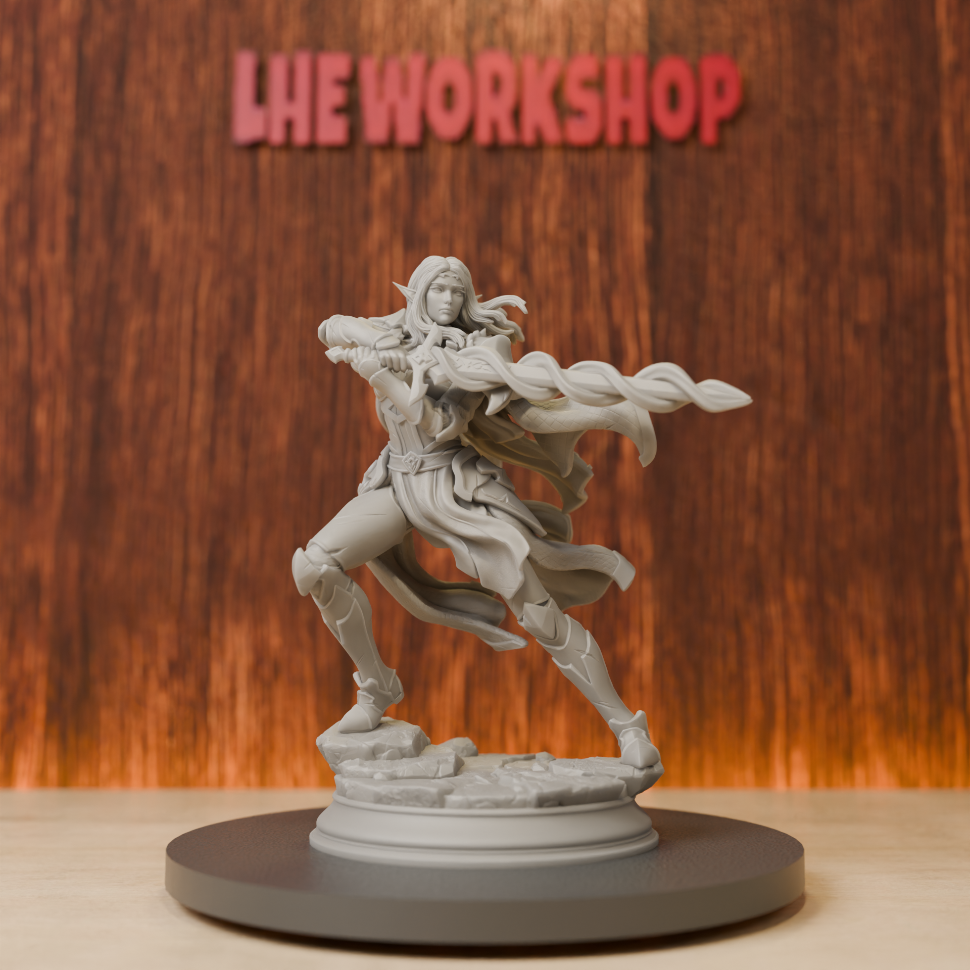 3D Printing Ideas - Female Elf Eldritch Knight Miniatures |