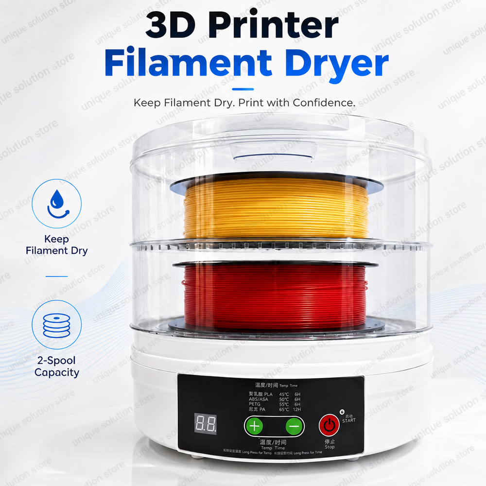 3D Printing Nylon Filament - 3D Printer Filament Dryer Box 2-Spool