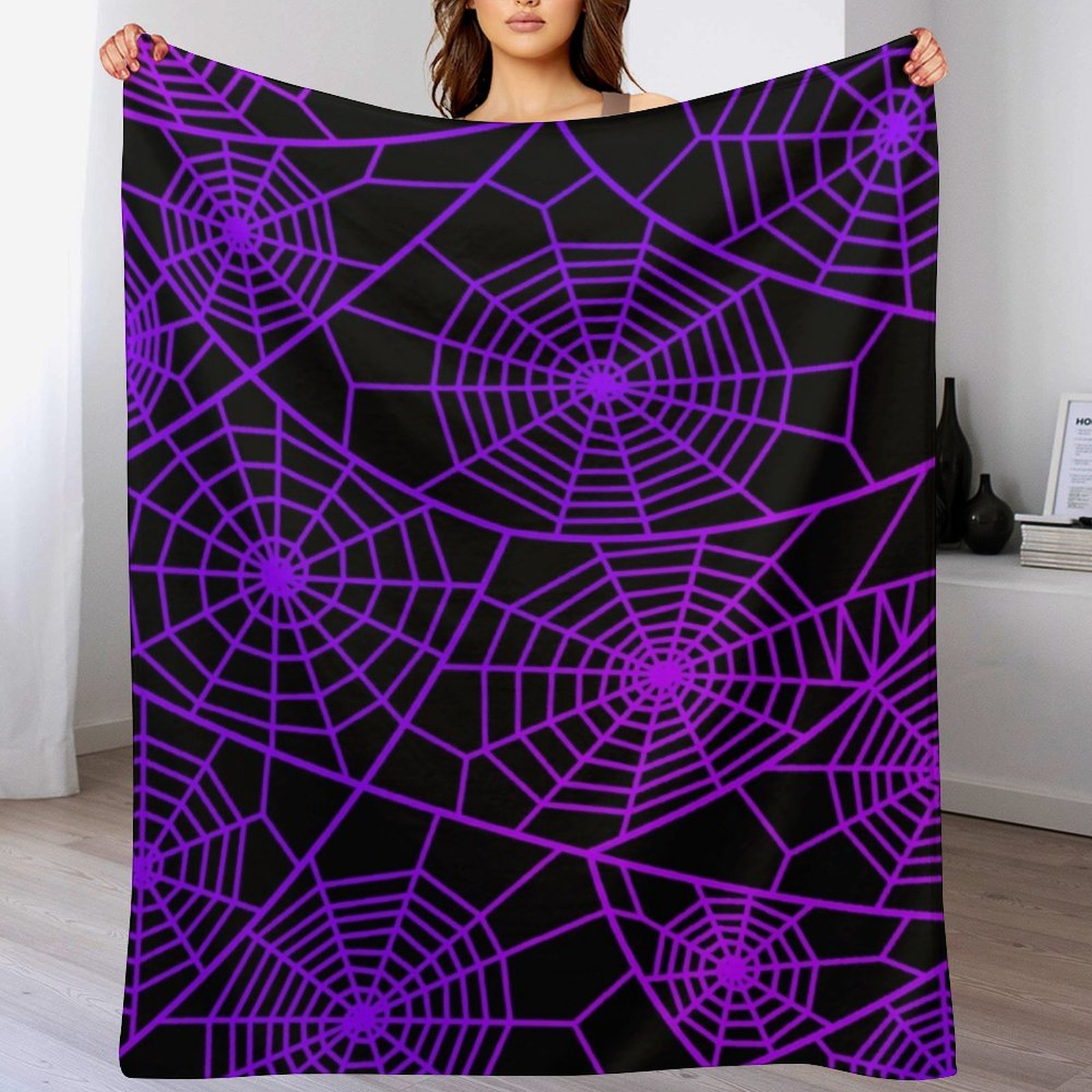 3D Printing Web - Spider webs Throw Blanket Lightweight Cozy