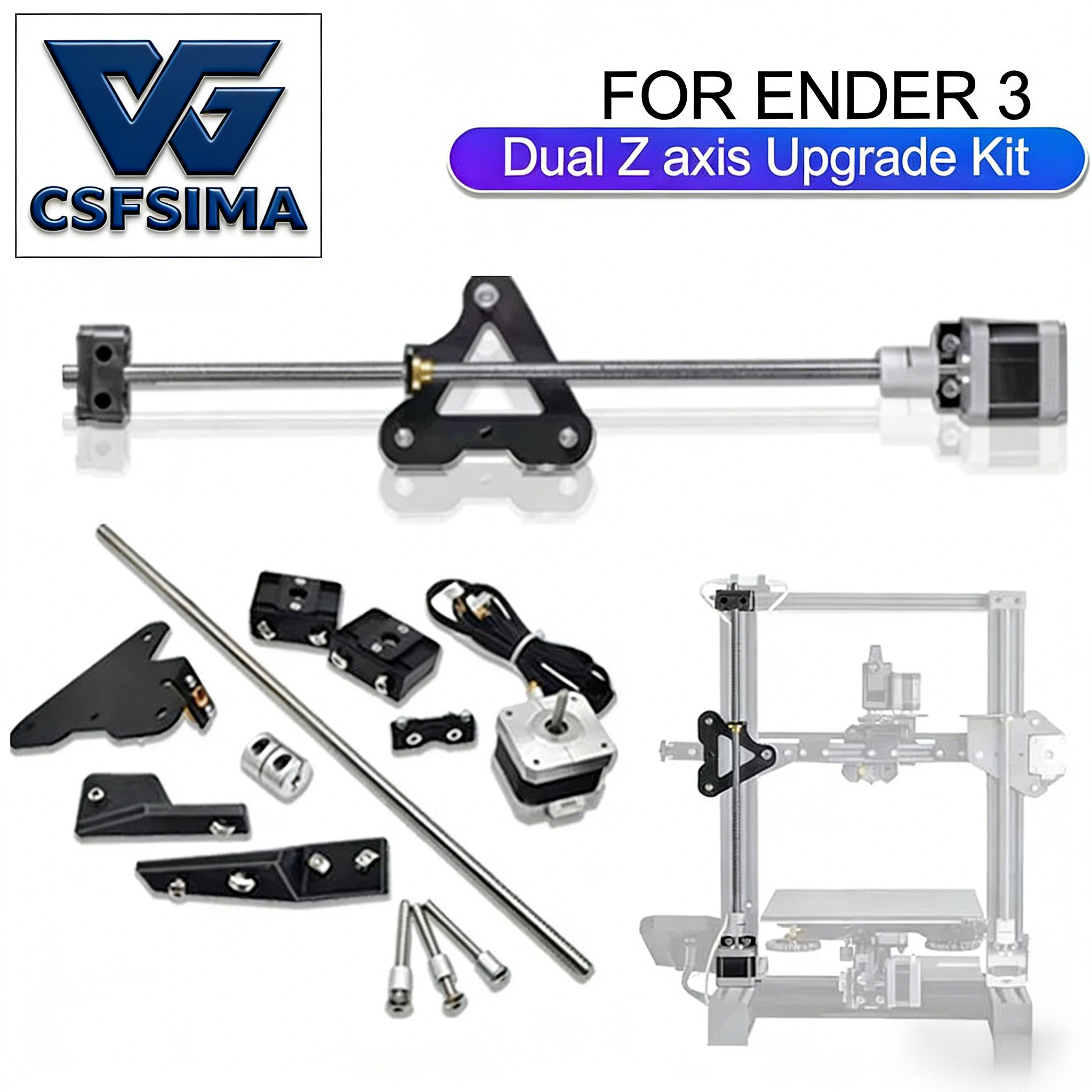 Ender 3 Upgrade Kit - Dual Z-Axis Kit with Lead Screw