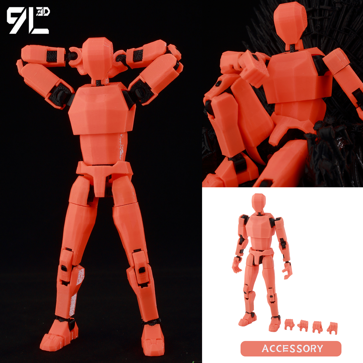 3D Printing Mockup - 9L 3D Printed Articulated Dummy13 Lucky13