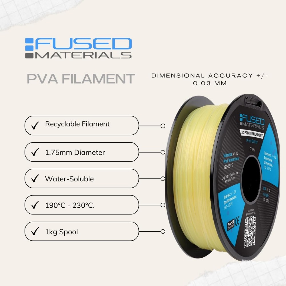 Water-Soluble PVA Filament 1.7 - 3D Printing Nylon Filament recension och pris