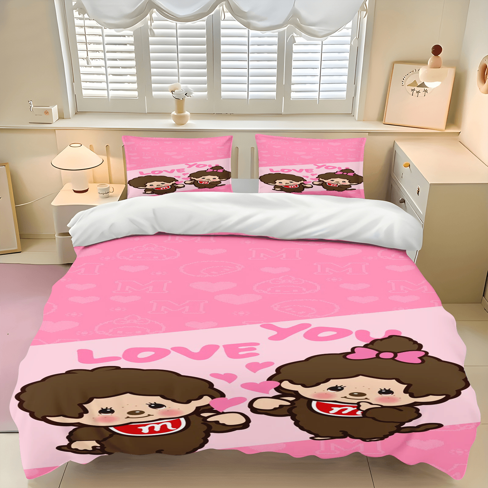 Cute Monchhichi Duvet Cover Se - 3D Printing Quilting recension och pris
