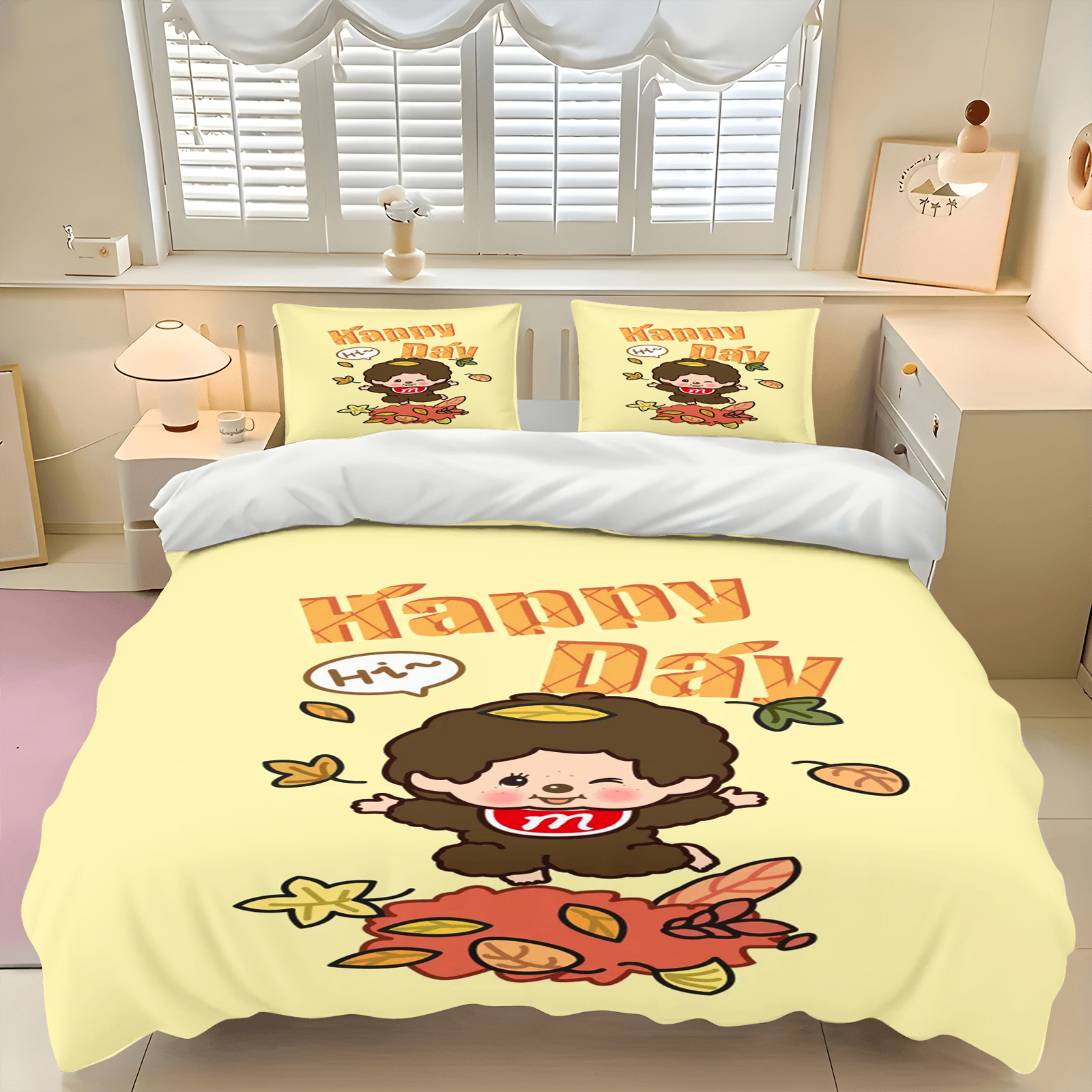 Cute Monchhichi Duvet Cover Se - 3D Printing Quilting recension och pris