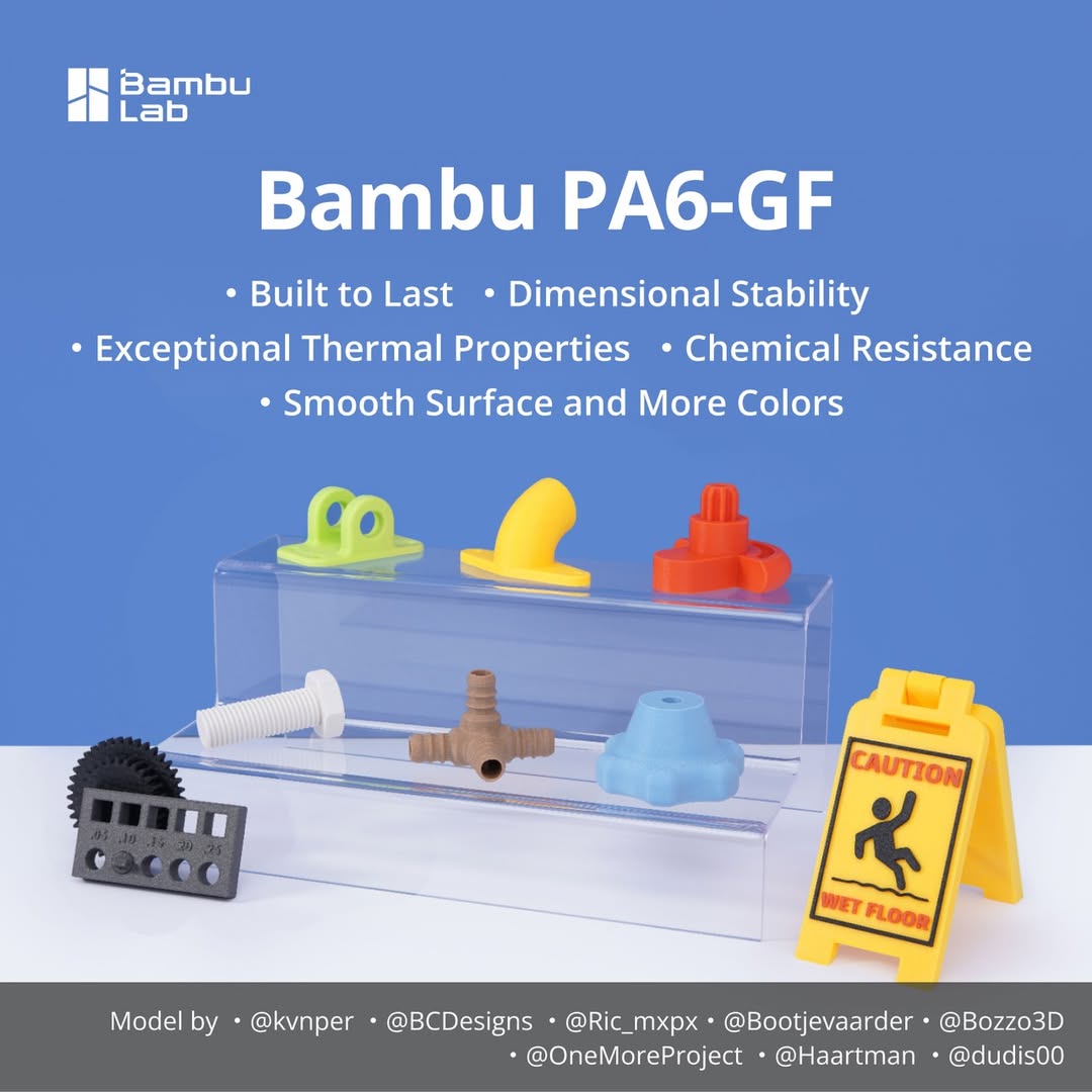 PA6-GF for Bambu Lab Glass Fib - 3D Printing Nylon Filament recension och pris