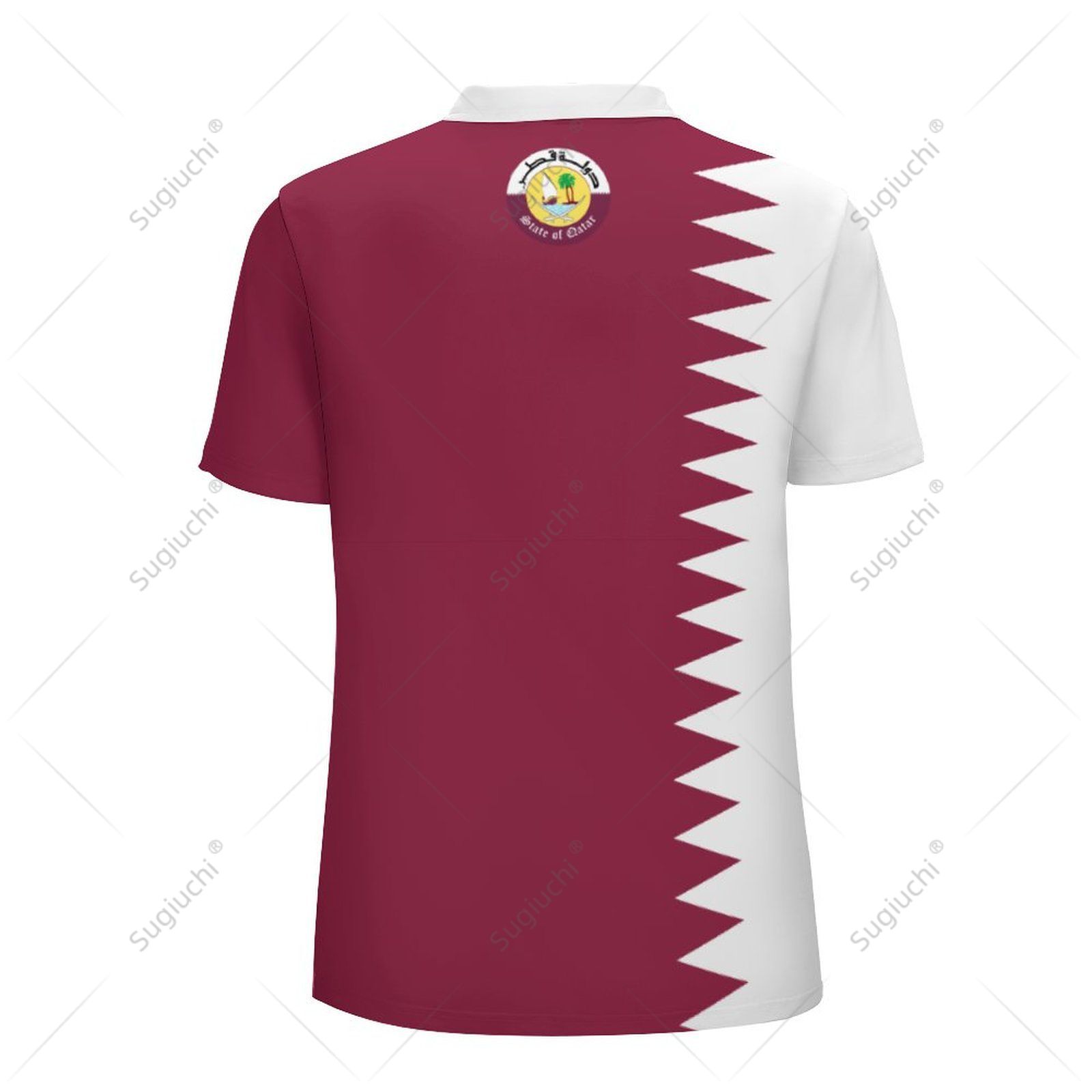 Unisex Polo Shirt Qatar Flag 3 - 3D Printing Qatar recension och pris