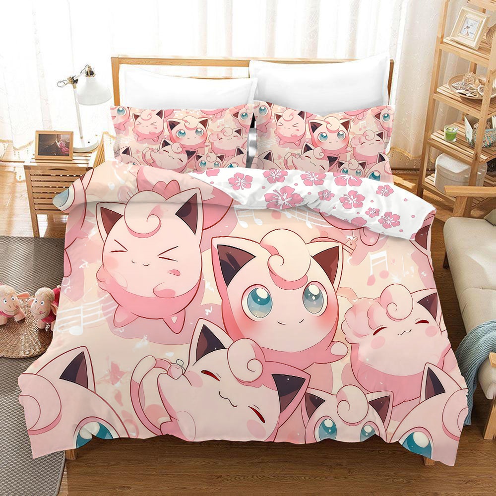 Pokemonzd Bedding Set Anime Pi - 3D Printing Quilting recension och pris