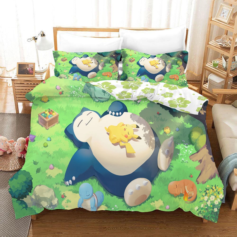 Pokemonzd Bedding Set Anime Pi - 3D Printing Quilting recension och pris