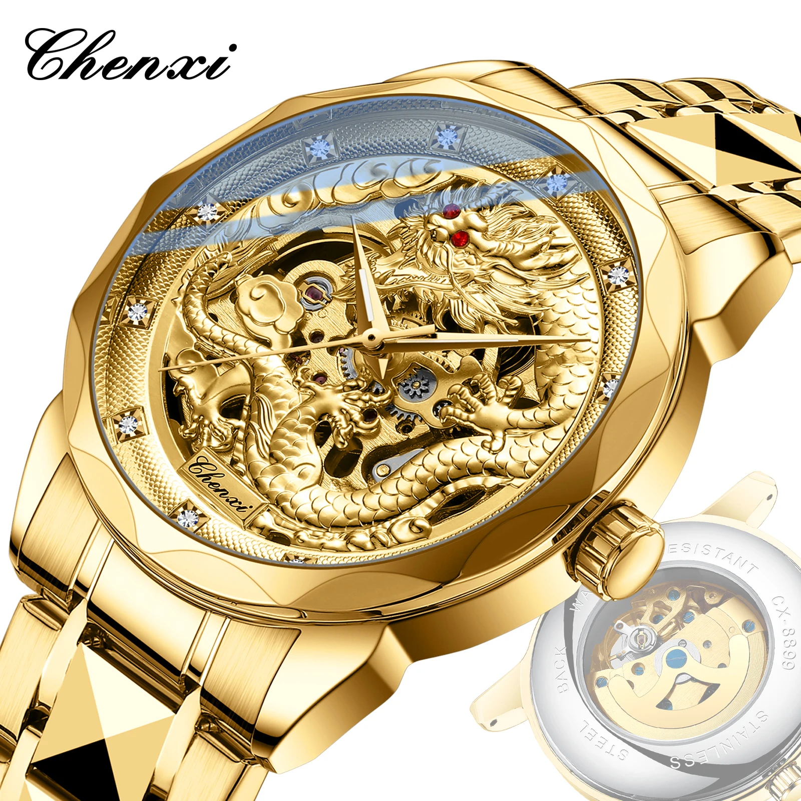 CHENXI 8899 Chinese Nation Cul - 3D Printing Watch recension och pris