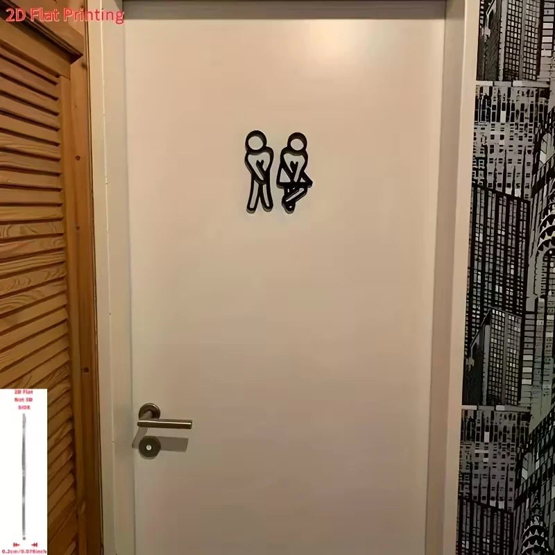 3D Printed Bathroom Door Sign  - 3D Printing Cafe recension och pris