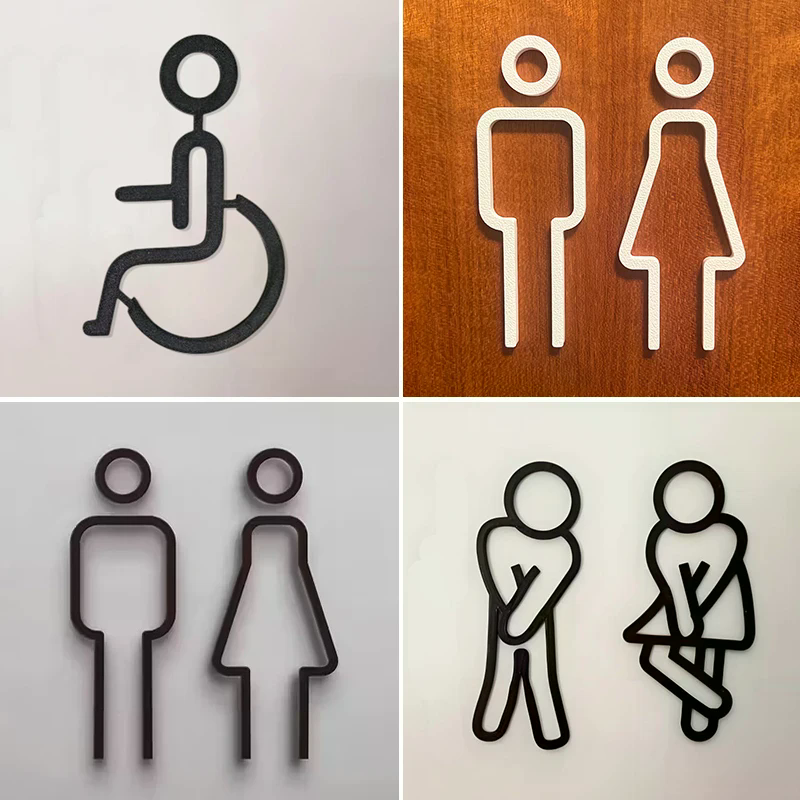 3D Printed Bathroom Door Sign  - 3D Printing Cafe recension och pris