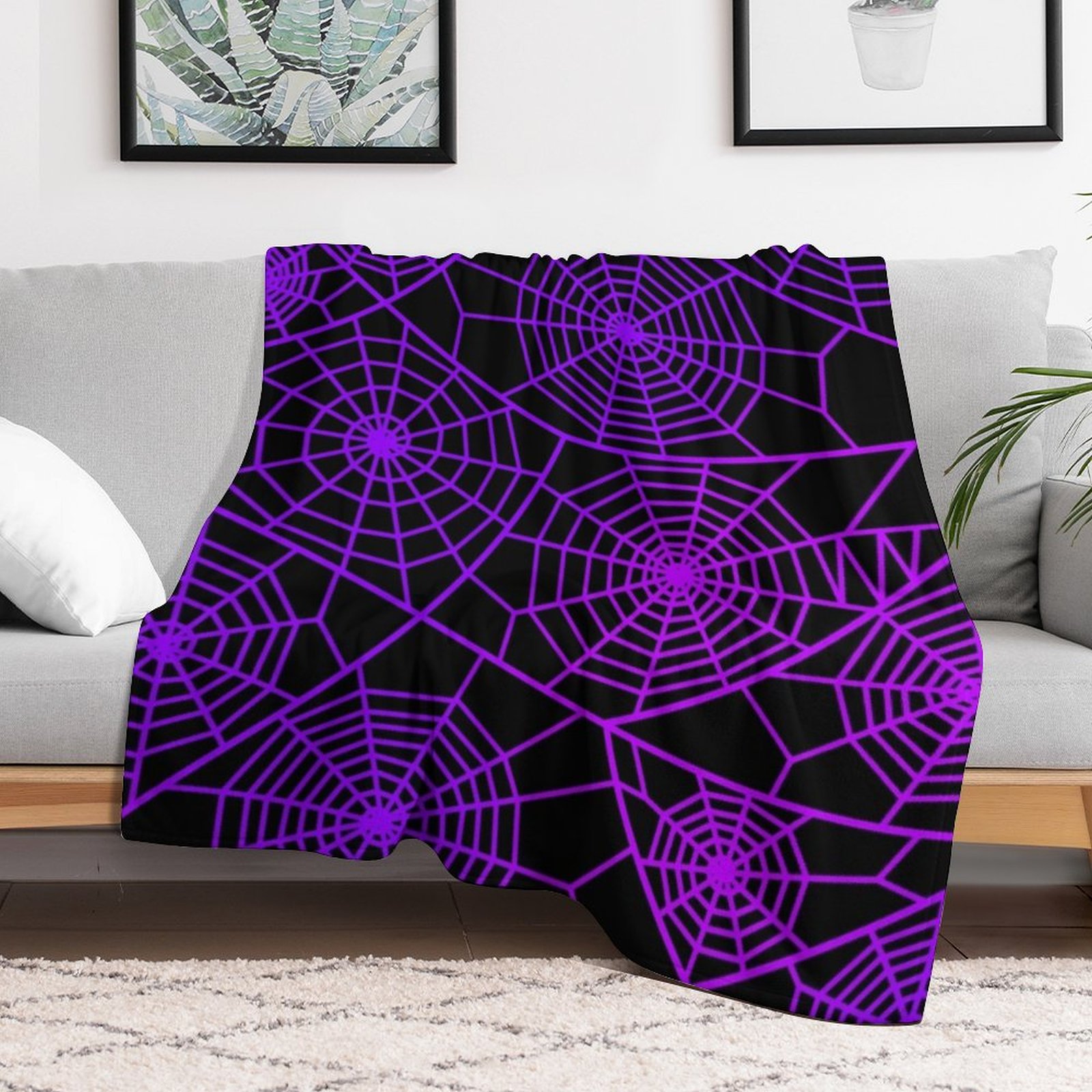 Spider webs Throw Blanket Ligh - 3D Printing Web recension och pris
