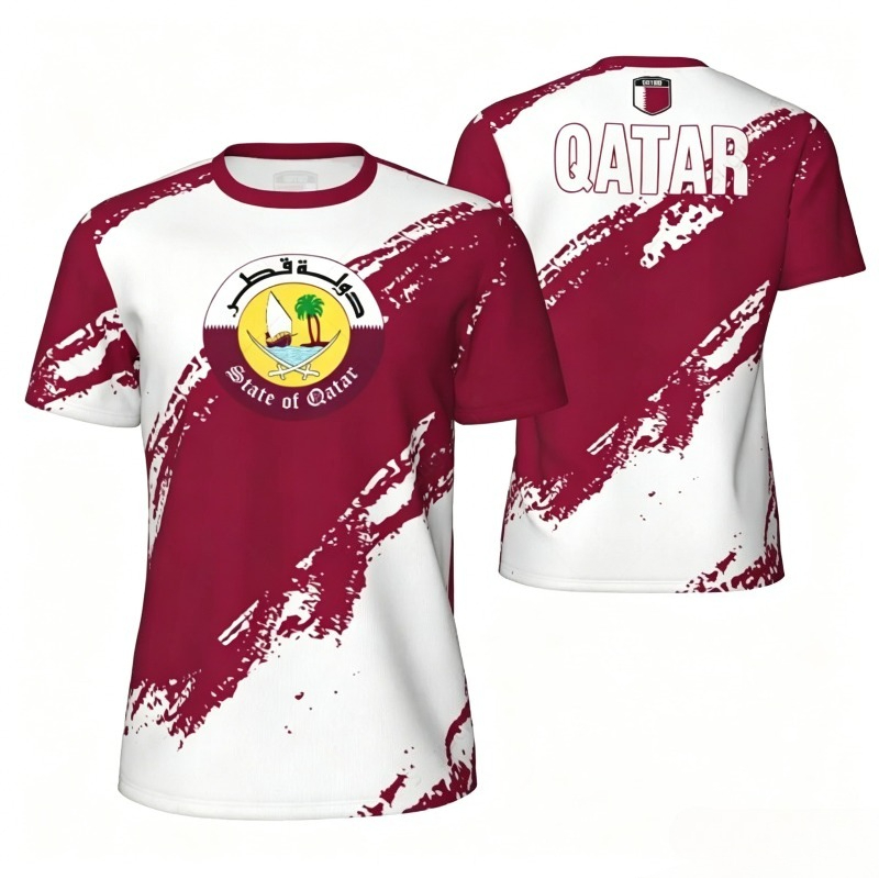 Sports Mesh T-shirt Qatar Flag - 3D Printing Qatar recension och pris