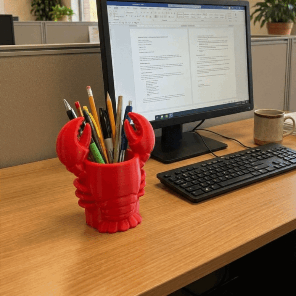 3D Printed Lobster-shaped Penc - 3D Printing Cafe recension och pris