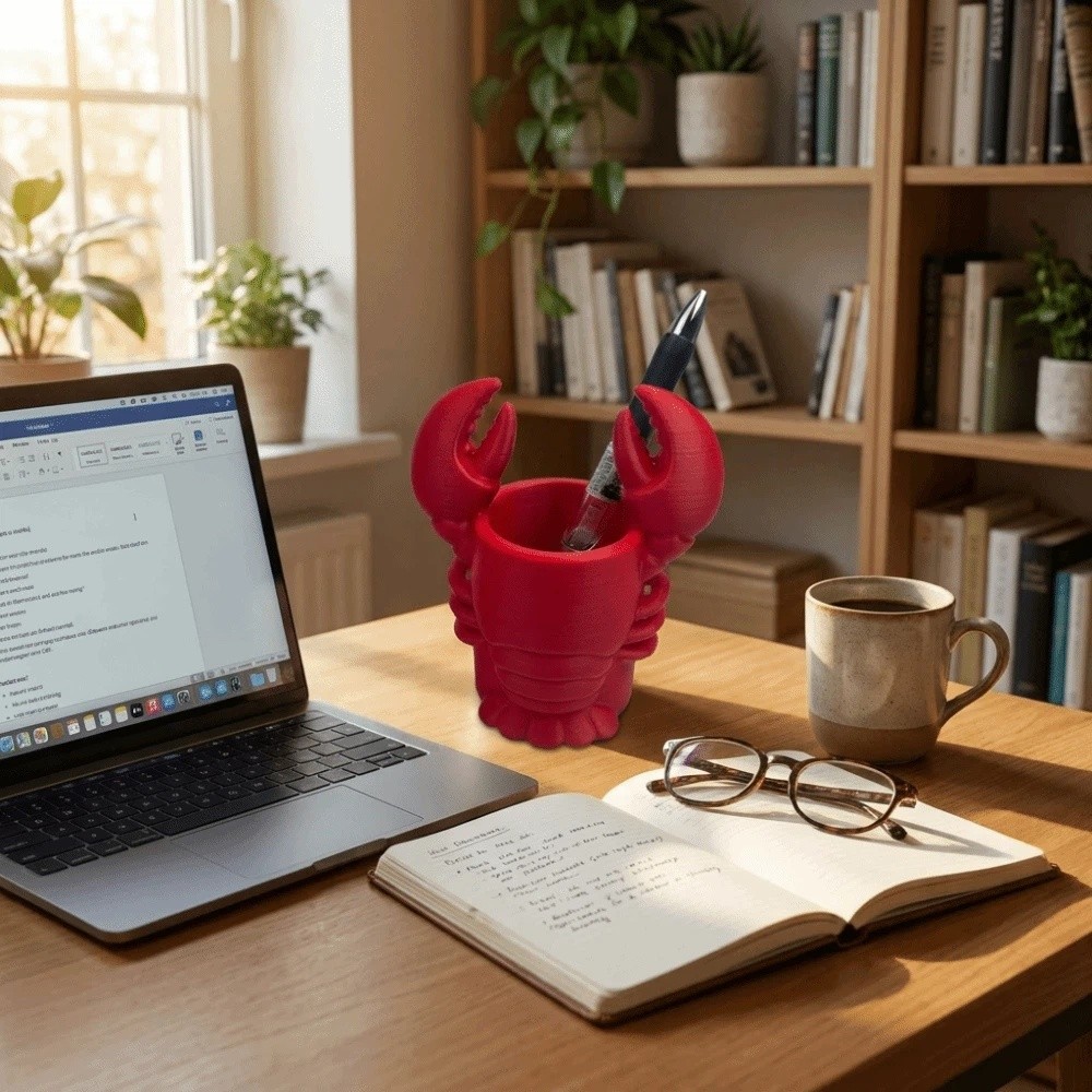 3D Printed Lobster-shaped Penc - 3D Printing Cafe recension och pris