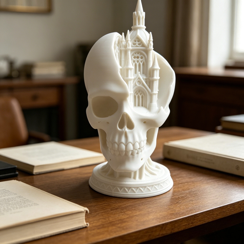 3D Printed Cathedral Skull Rel - 3D Printing Cafe recension och pris