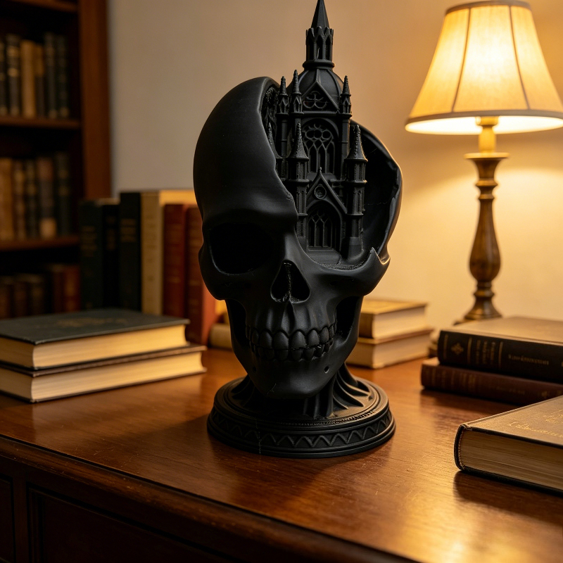 3D Printed Cathedral Skull Rel - 3D Printing Cafe recension och pris