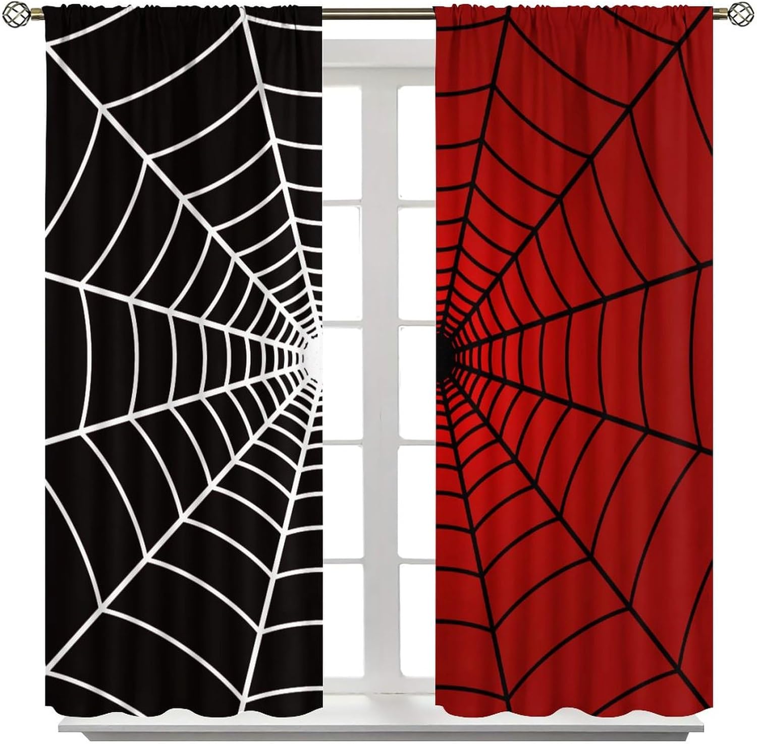 Spider Web Window Curtains, Bl - 3D Printing Web recension och pris