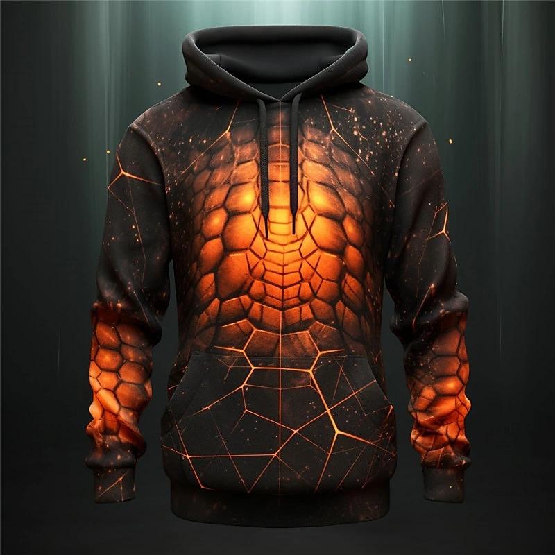 Men's Autumn Hooded Sweatshirt - 3D Printing Web recension och pris