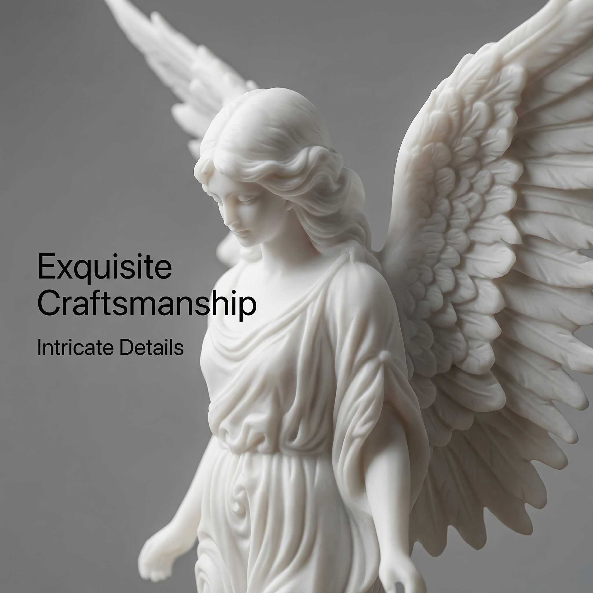 2-Piece Set of White Angel Sta - 3D Printing Mockup recension och pris