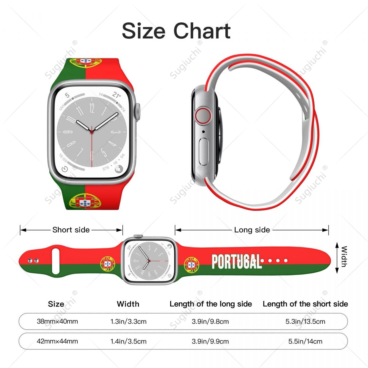 Unisex Portugal Flag 3D Printi - 3D Printing Watch recension och pris