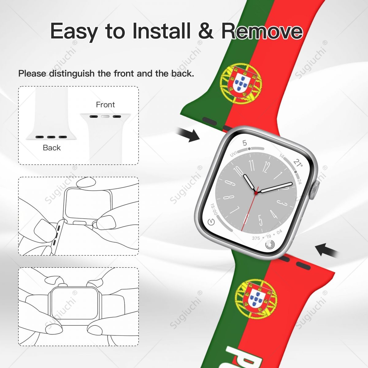 Unisex Portugal Flag 3D Printi - 3D Printing Watch recension och pris
