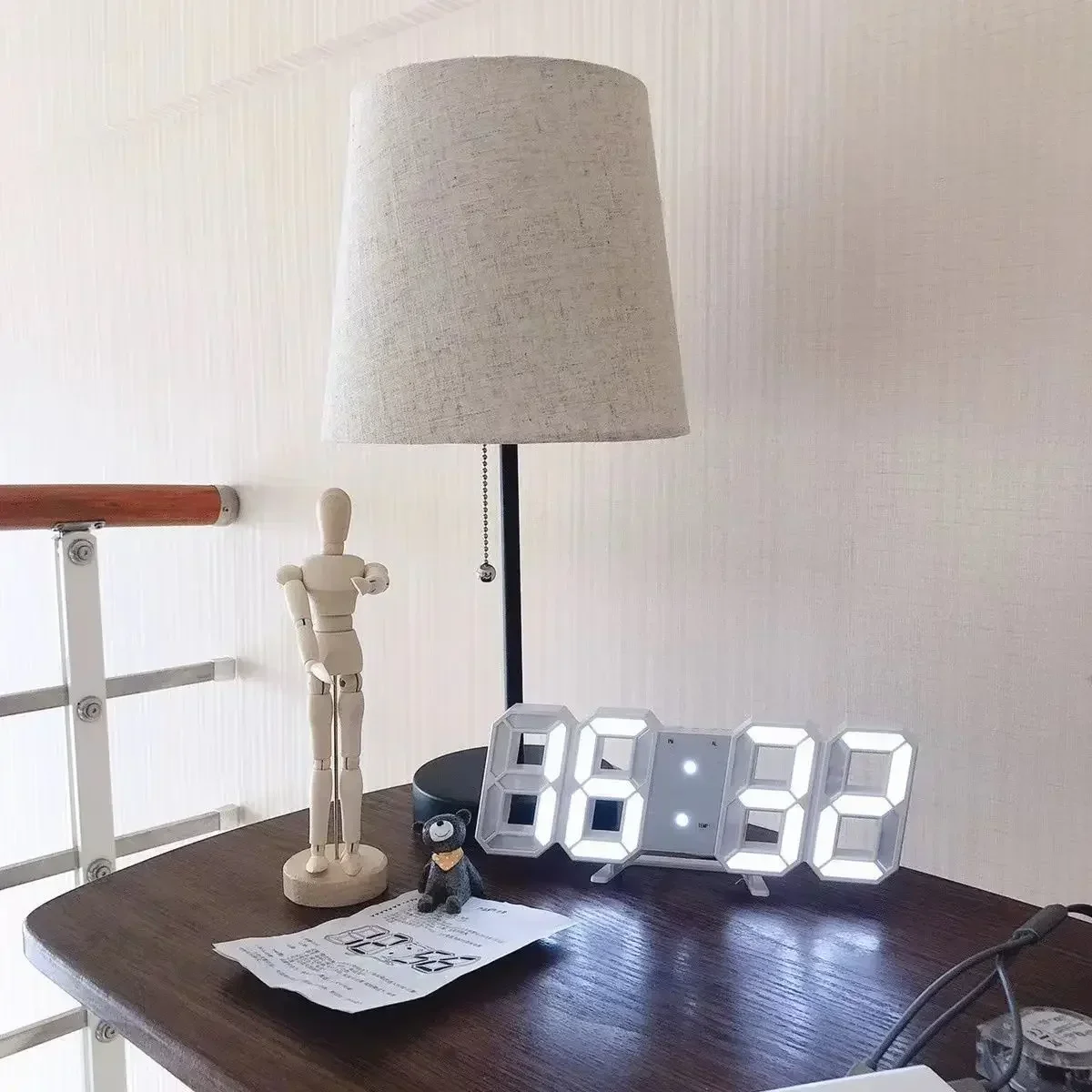 3D LED Digital Clock Wall Deco - 3D Printing Watch recension och pris