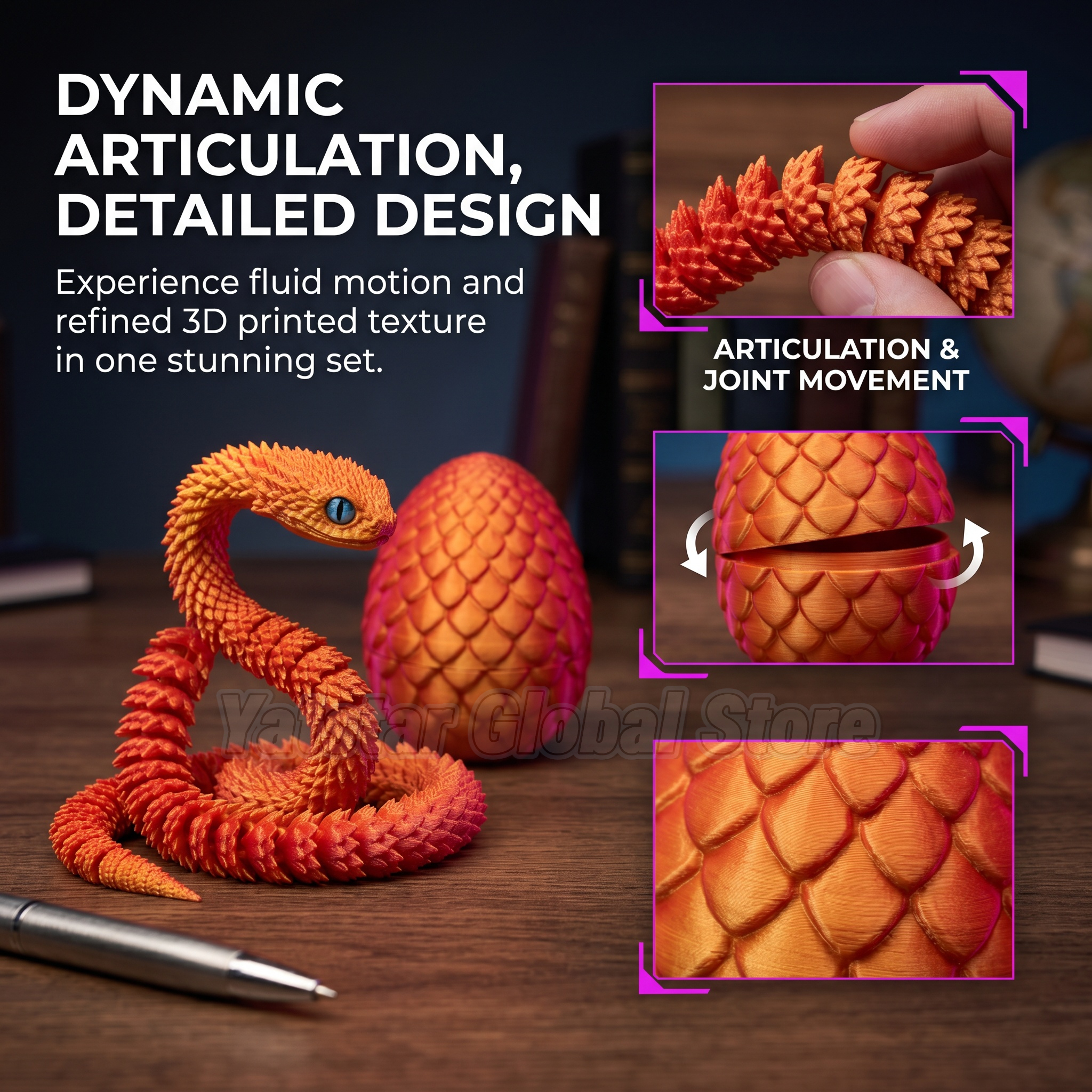 3D Printed Snake Egg Toy Creat - 3D Printing Gundam recension och pris